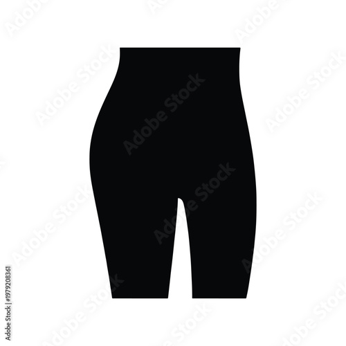 Human thigh silhouette icon minimalist flat vector design