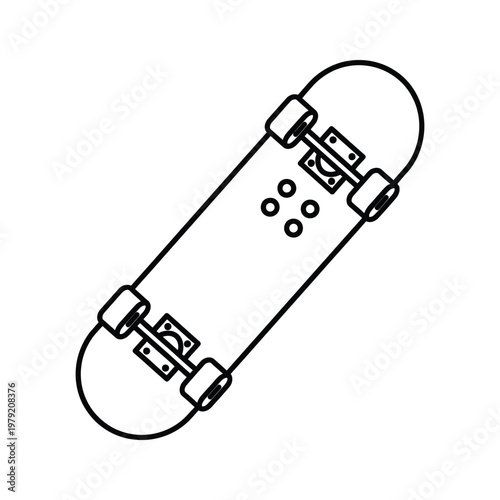 Skateboard Line Art Transportation