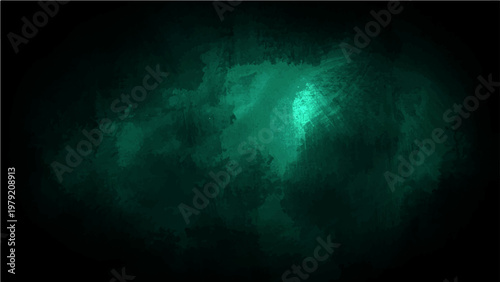 Vector Deep aquatic teal-green aura shines vividly with dark void encircling evokes mystery, sublimity ,depth , tranquility and allure. The art is like abyss 