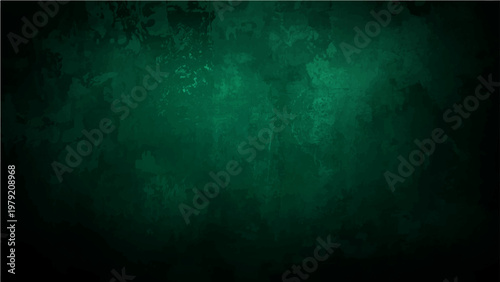 Vector Dark Emerald Grunge Textured backdrop represents abstract background with shadowy gradient creates mysterious depth and atmospheric texture evokes intrigue with shadowy gradient
