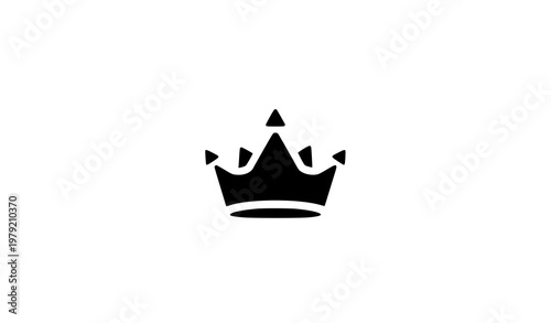 Crown and sun combined logo in flat style with minimal royal and solar concept design
