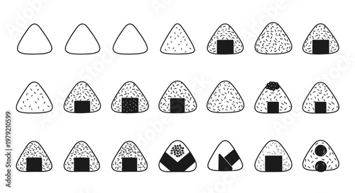 Japanese Rice Balls Onigiri Variations: Step-by-Step Creation and Designs