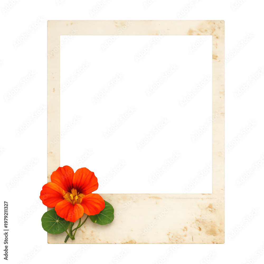 Fototapeta premium PNG Vintage floral photo frame