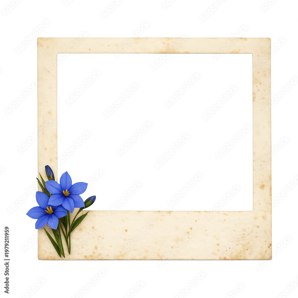 Fototapeta premium PNG Vintage floral photo frame