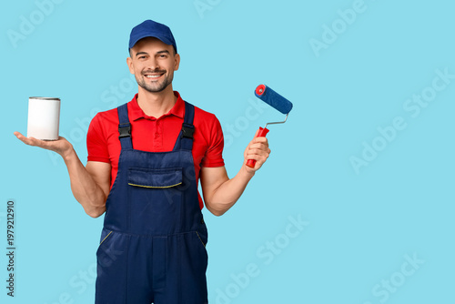 Portrait of male painter wi...