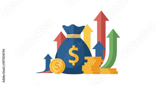 Money bag with dollar sign symbol.