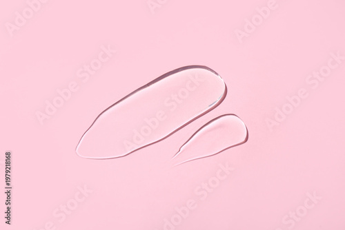 Sample of gel on pink backg...