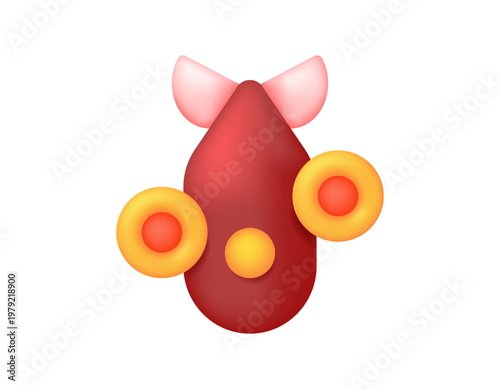 3D illustration of a missile with coins. Economic and war concept. Economic and financial problems due to war conflicts. Losses, crises, impacts. Icons, symbols, elements, 3D vectors. White background