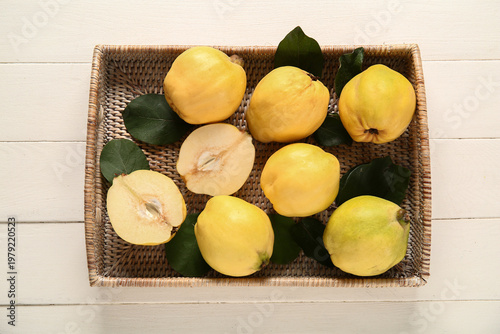 Wicker box with sweet ripe ...
