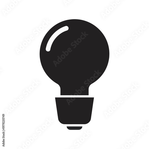 Light bulb vector icon isolated on a white background representing idea and innovation