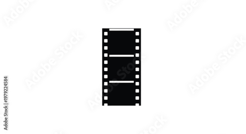 A graphic depiction of a film strip with multiple frames visible