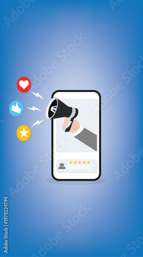Mobile App Marketing with Likes and Ratings Icons