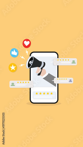 Online Reputation and Customer Feedback Concept