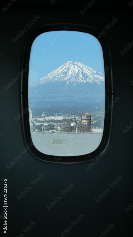 Fototapeta premium View of Mt. Fuji from the train window