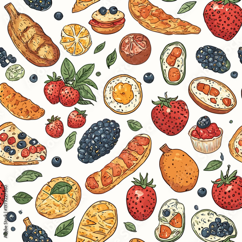 Food Pattern design very cool