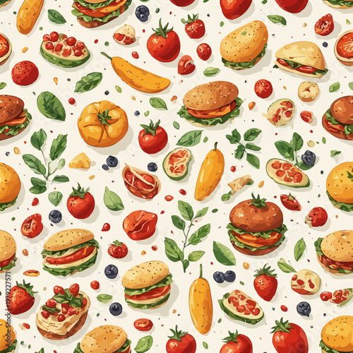 Food Pattern design very cool
