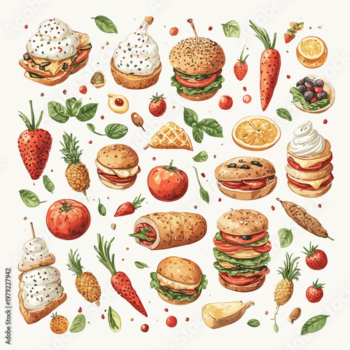 Food Pattern design very cool