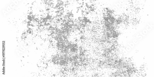 Grey distressed grunge texture with scratches and smudges on white background.Grey textured grunge overlay with scattered dots and scratches.  Weathered abstract background with worn edges and scatter