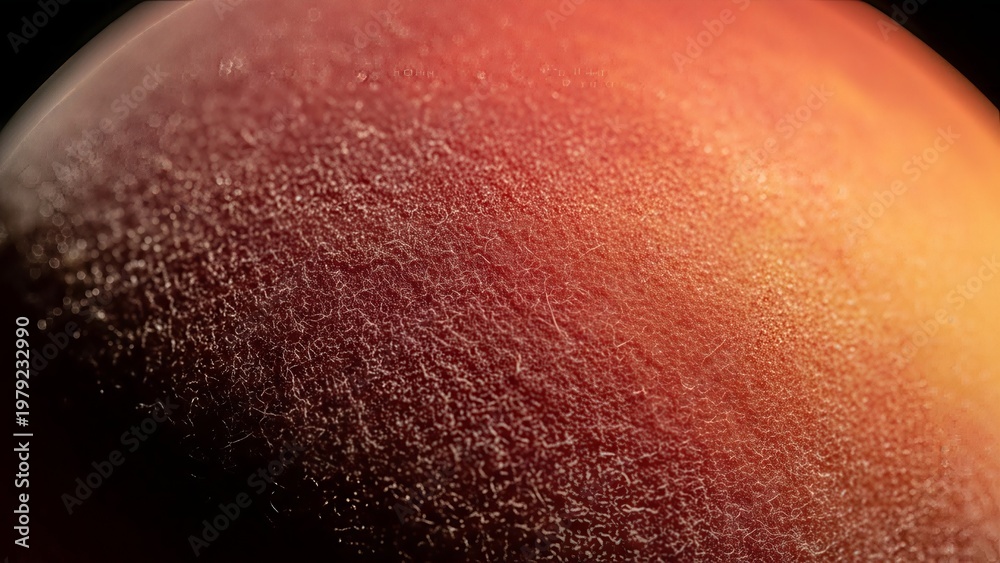 Fototapeta premium Macro Texture Exploration: An Intense Visual Journey Through a Fleshy Sphere Surface