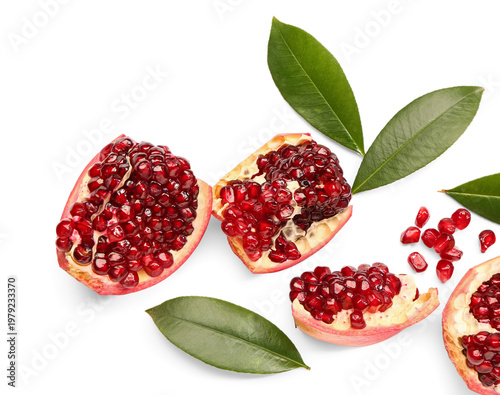 Pieces of fresh pomegranate...