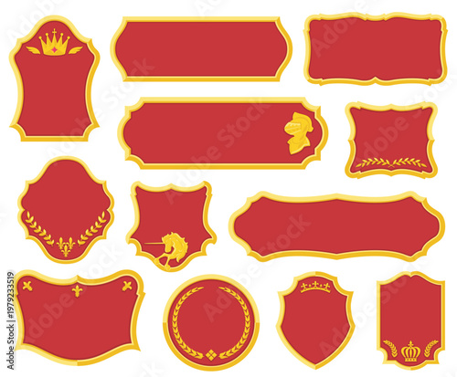 フラットなアンティーク調のフレームセット金