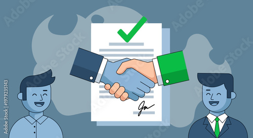 Business Partnership Handshake Agreement.
