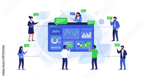 Business People Analytics Data Screen.