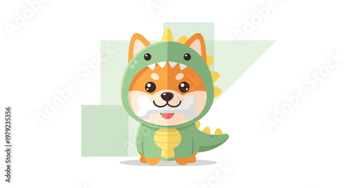 Cute Dog Wearing Costume.