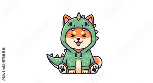 Cute Dog Wearing Costume.