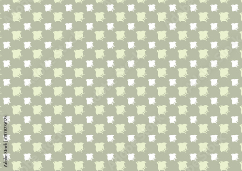 【日本の伝統模様】千鳥・千鳥格子のシームレスパターン（緑系） / Chidori & Chidori-goushi (Houndstooth) – Japanese Traditional Seamless Pattern  (Green Tones)