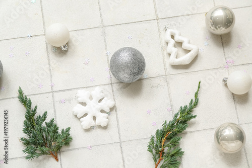 Different Christmas decorat...