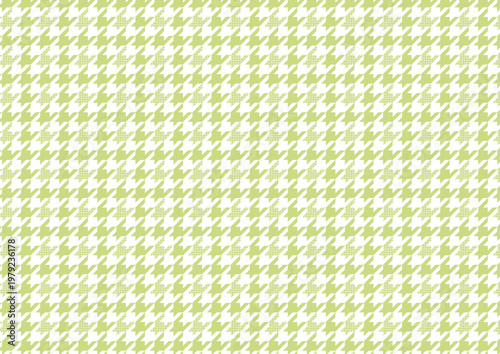 【日本の伝統模様】千鳥・千鳥格子のシームレスパターン（緑系） / Chidori & Chidori-goushi (Houndstooth) – Japanese Traditional Seamless Pattern  (Green Tones)