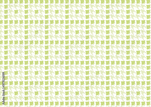 【日本の伝統模様】千鳥・千鳥格子のシームレスパターン（緑系） / Chidori & Chidori-goushi (Houndstooth) – Japanese Traditional Seamless Pattern  (Green Tones)