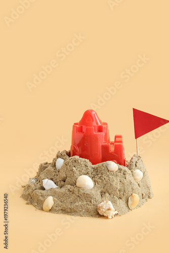 Castle made of sand with be...