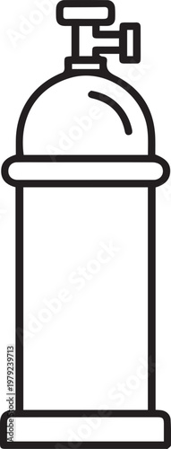 Black Outlined Icon of Spray Can