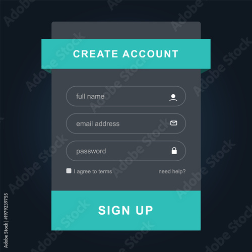 A person creating an account on a website with a sign up form