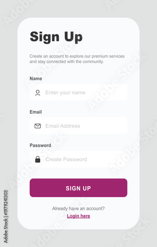 A person signing up for a service on a mobile device with a registration form on the screen