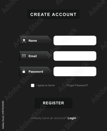 A person creates an account on a website with a registration form