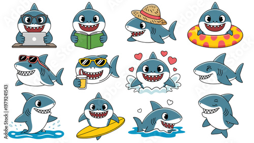 A vibrant collection of hand-drawn fruits and vegetables in a colorful pattern isolated on transparent background