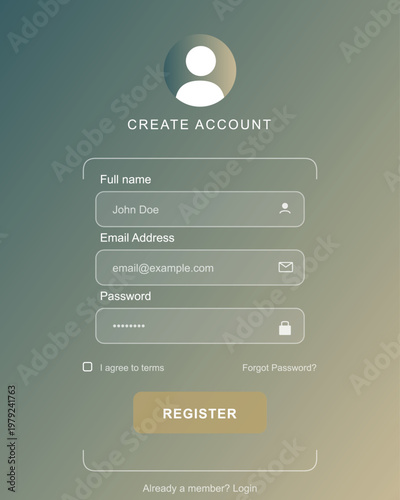 A person creating an account on a website with a registration form