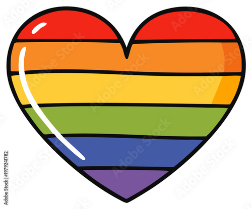 Heart Shape with Rainbow Colors