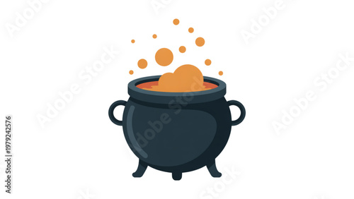 A single cartoon screw holding a large orange washer in place isolated on transparent background