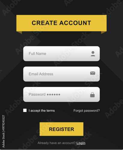 A person creating an account on a website with a registration form