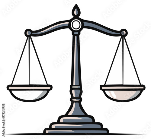 Vintage Scale of Justice symbolizing balance and fairness