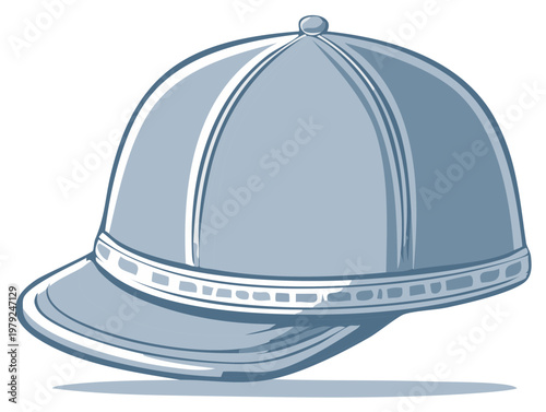 Light Blue Baseball Cap Simple Illustration