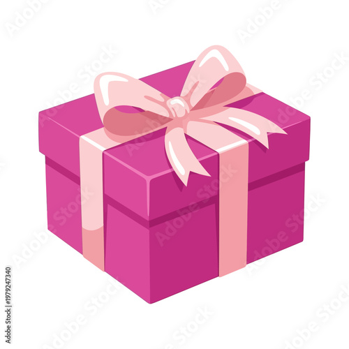 A beautifully wrapped gift box with a decorative pink ribbon bow on top