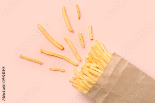 Tasty french fries and ketc...
