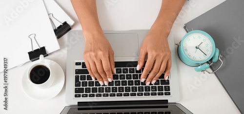 Young businesswoman working...