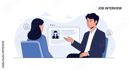 Job Interview: Recruiter and Candidate Discussing Resume in Office