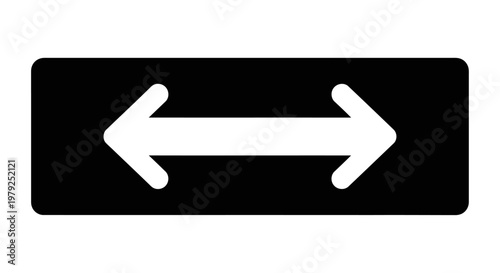 Black and white arrow sign.